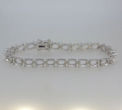 Sterling Silver Semi Mount Tennis Bracelet Setting Oval OV 8X6mm DHJ