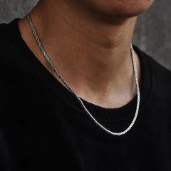 Men's Sterling Silver Bone Chain Sulfur Oxidized Finish 16" 18" 20" 22" 24" 26" Etsy