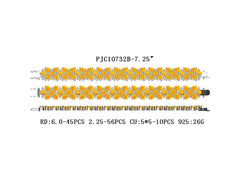 Sterling Silver Semi Mount Bracelet Setting Round RD 6x6mm Cushion Cu 5x5; RD 2.25mm DHJ