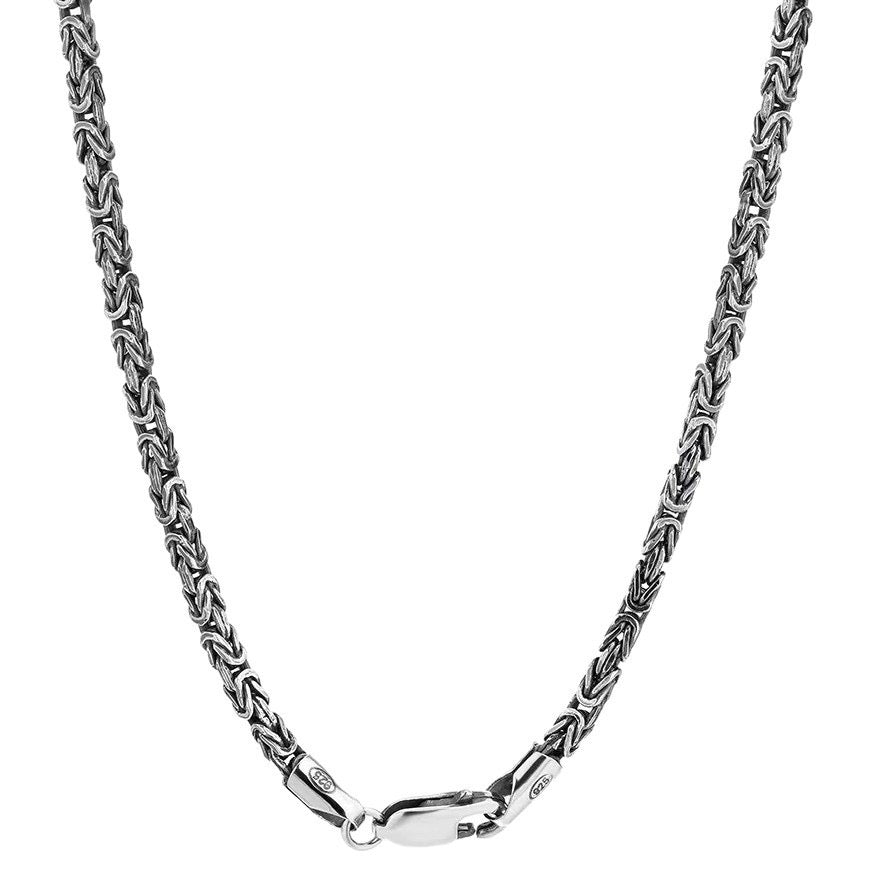 Men's Sterling Silver Bone Chain Sulfur Oxidized Finish 16" 18" 20" 22" 24" 26" Etsy