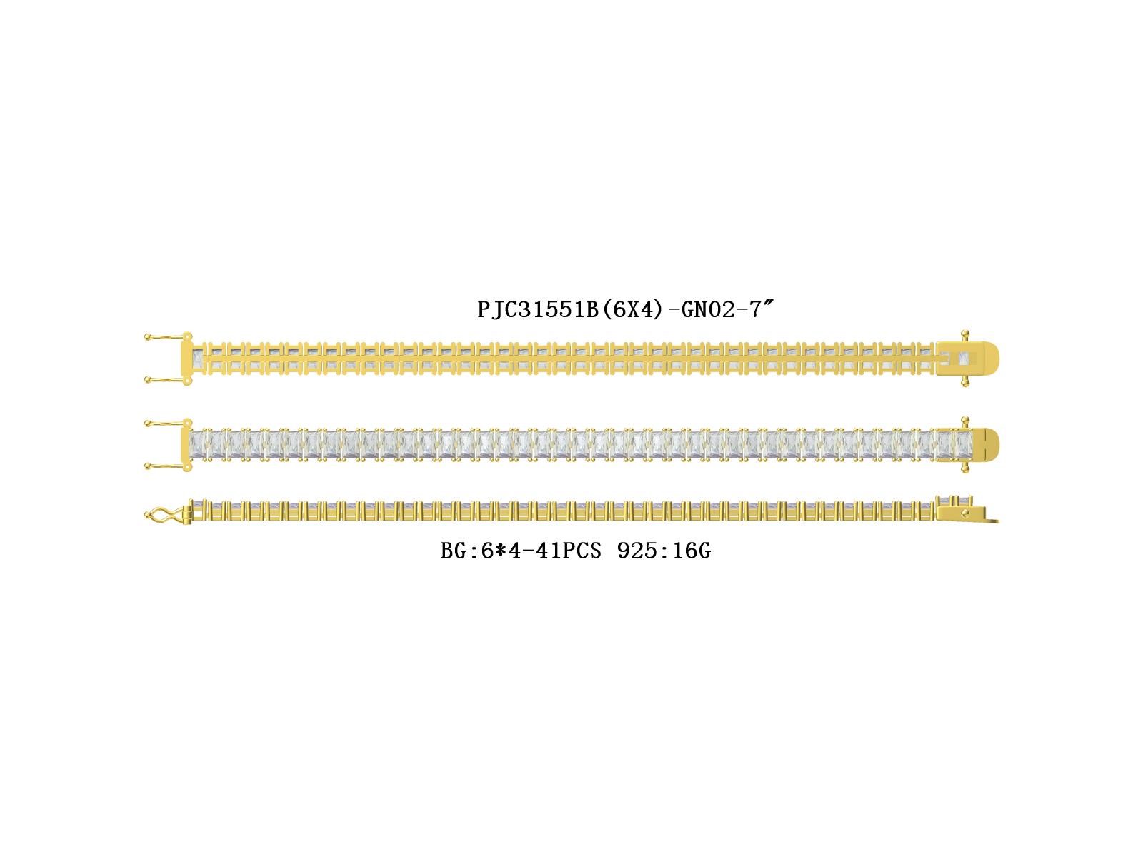 Sterling Silver Semi Mount Tennis Bracelet Setting Emerald OCT 6x4mm North South Syzjewelry