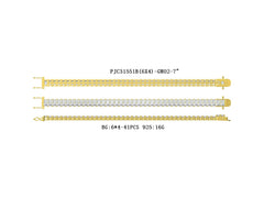 Sterling Silver Semi Mount Tennis Bracelet Setting Emerald OCT 6x4mm North South Syzjewelry