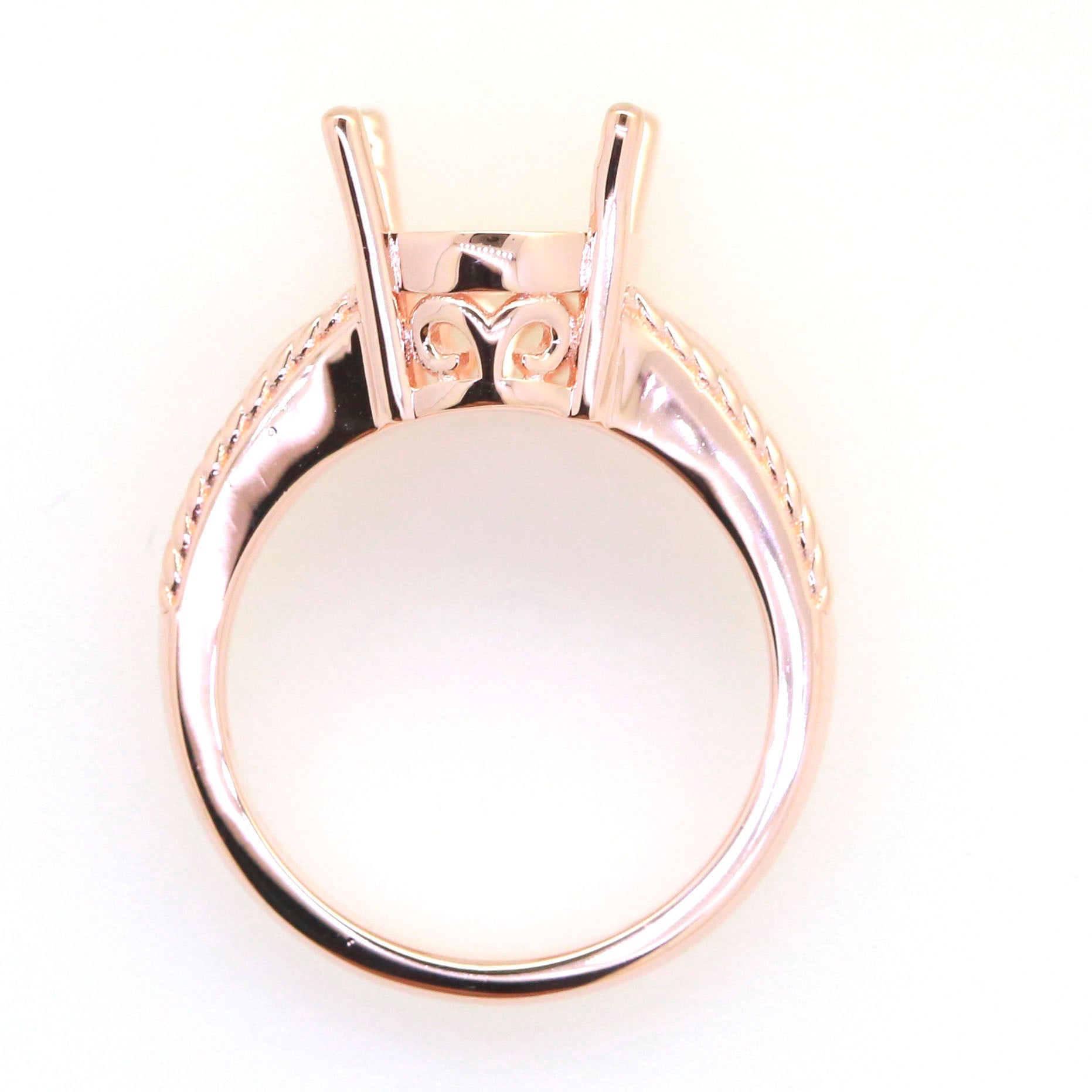 Art Deco Sterling Silver Semi Mount Ring Setting Oval OV 14x10mm Syzjewelry