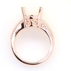 Art Deco Sterling Silver Semi Mount Ring Setting Oval OV 14x10mm Syzjewelry