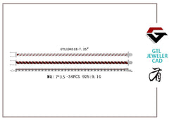 Sterling Silver Semi Mount Tennis Bracelet Marquise MQ 7x3.5mm DHJ