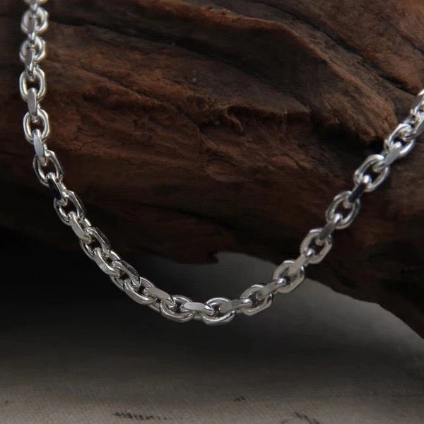 Sterling Silver Anchor Chain Solid Silver Anchor Necklace Silver Chain 3mm wide 16" 18" 20" 22" 24" Syzjewelry