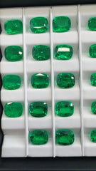 Hydro Thermal Lab Grown Emerald Colombia Green Emerald OCT 7x5 8x6 9x7 10x8 11x9 12x10 14x10 16x12mm Facet Loose Gemstone Syzjewelry