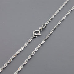 Sterling Silver Singapore Chain Necklace Solid 925 Women 18" 20" 22" 24" Syzjewelry