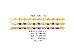 Sterling Silver Semi Mount Bracelet Setting Emerald OCT 8X6mm DHJ