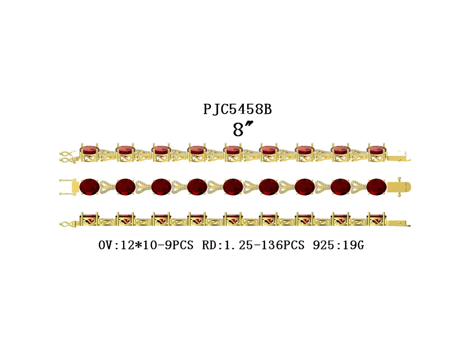 Sterling Silver Semi Mount Bracelet Setting Oval OV 12X10mm DHJ