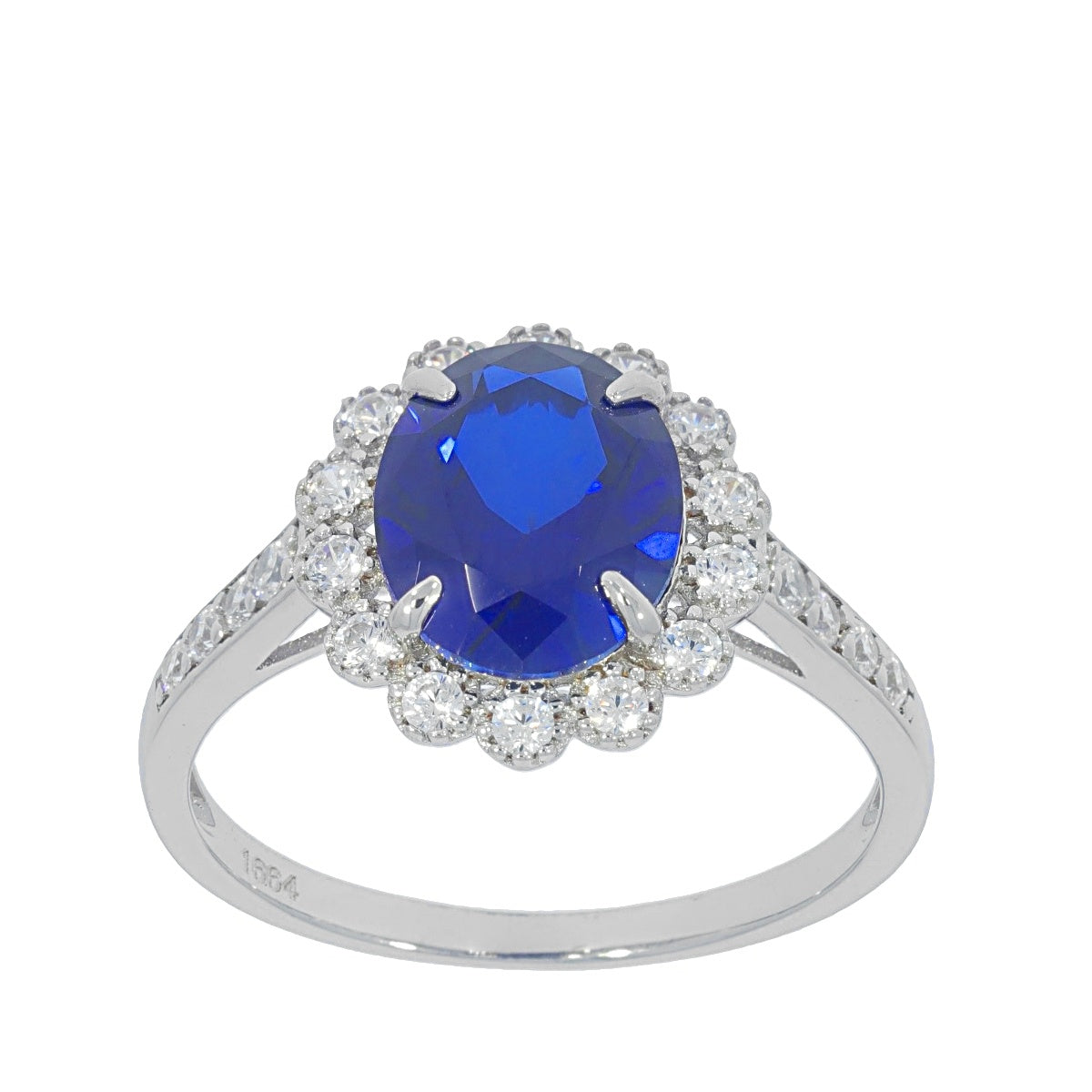 Sterling Silver Semi Mount Ring Setting Oval OV 10X8mm Halo Ring DHJ