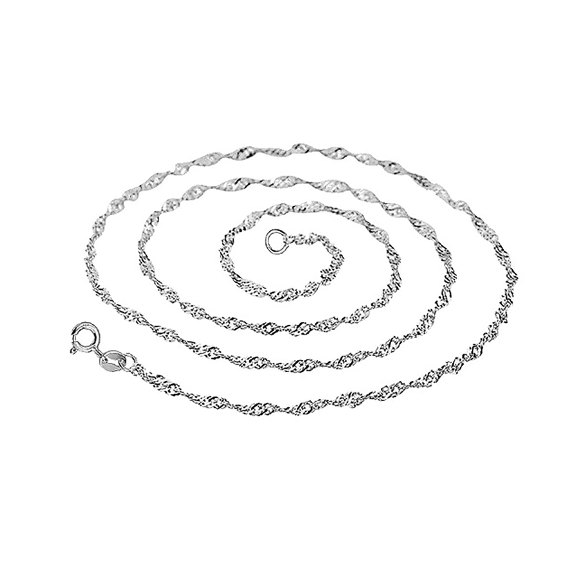 Sterling Silver Singapore Chain Necklace Solid 925 Women 18" 20" 22" 24" Syzjewelry