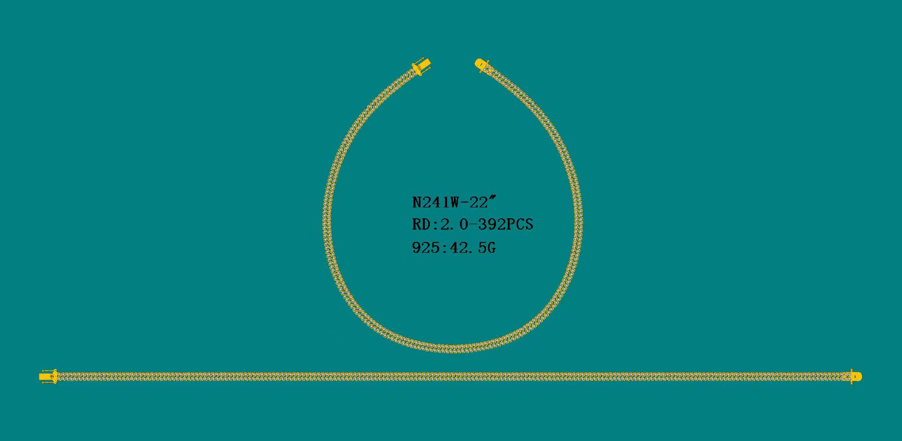 Sterling Silver Semi Mount Necklace Setting Round RD 2x2mm Double Row Tennis Necklace 16" 18" 20" 22" 24" Syzjewelry