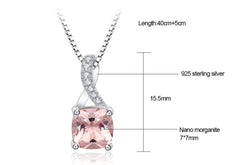 Sterling Silver Semi Mount Pendant Setting Cushion CU 7x7mm with CZ Accents