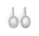 Sterling Silver Semi Mount Earrings Setting Round RD 5x5mm DHJ