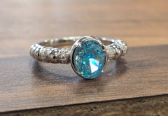 Sterling Silver Semi Mount Ring Setting Oval OV 8x6mm with CZ Accents Syz Jewelry
