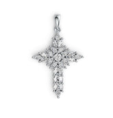 Sterling Silver Semi Mount Pendant Setting Marquise MQ 4X2mm RD 3.5mm DHJ
