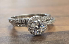 Sterling Silver Semi Mount Ring Setting Round RD 6mm with CZ Accents Syz Jewelry
