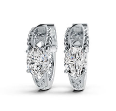 Sterling Silver Semi Mount Earrings Setting Oval OV 8X6mm DHJ