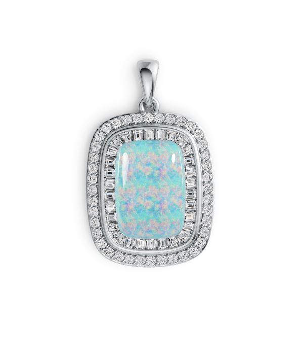 Sterling Silver Semi Mount Pendant Setting Cushion CU 14X10mm Cabochon DHJ