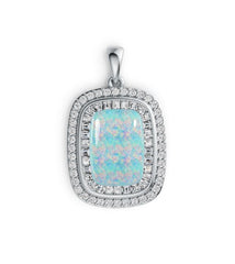 Sterling Silver Semi Mount Pendant Setting Cushion CU 14X10mm Cabochon DHJ