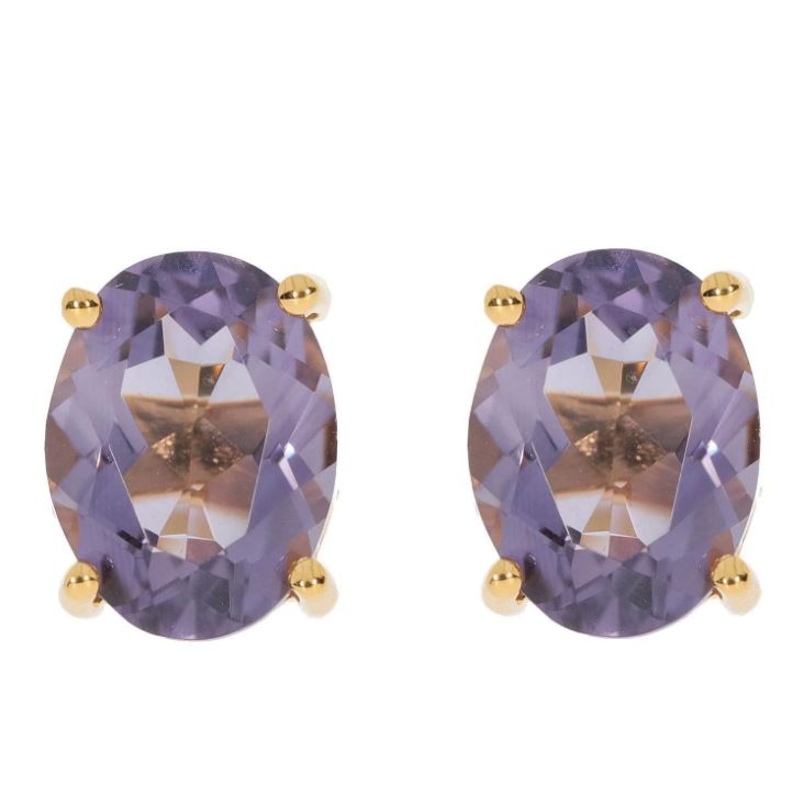 10K Rose Gold Semi Mount Earrings Setting Oval OV 6x4mm Stud Syzjewelry