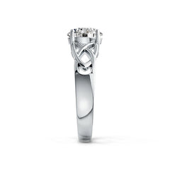 Sterling Silver Semi Mount Ring Setting Round RD 8x8mm White Topaz DHJ