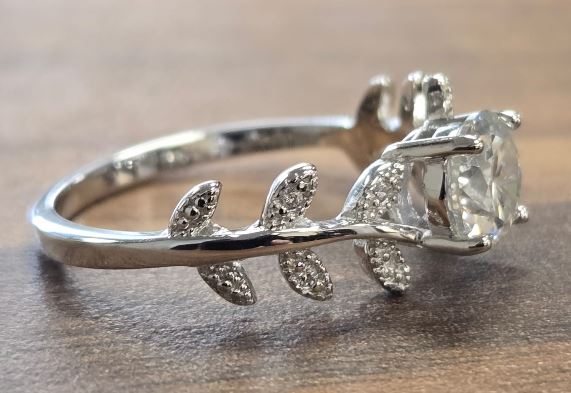 Sterling Silver Semi Mount Ring Setting Round RD 6.5mm with CZ Accents Syz Jewelry