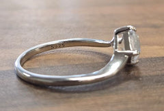 Sterling Silver Semi Mount Ring Setting Assher OCT 6x6mm Syz Jewelry