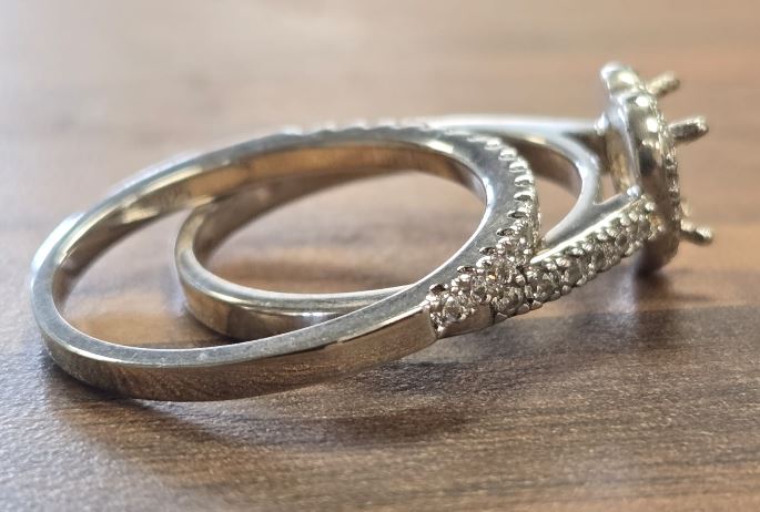 Sterling Silver Semi Mount Ring Setting Heart HT 7mm with CZ Accents Syz Jewelry