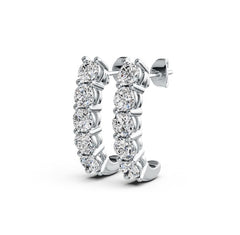 Sterling Silver Semi Mount Earrings Setting Round RD 3.5mm DHJ