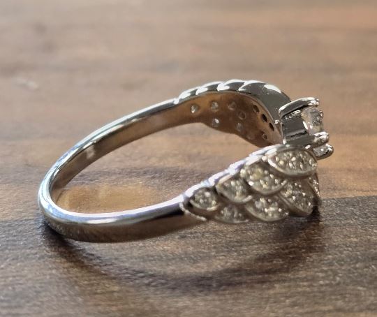 Sterling Silver Semi Mount Ring Setting Round RD 4mm with CZ Accents Syz Jewelry