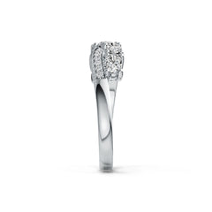 Sterling Silver Semi Mount Ring Setting Oval OV 5X3mm with White Topaz DHJ