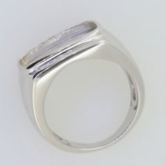 Men's Sterling silver Semi Mount Ring Setting Cushion CU 15X11mm Cabochon Syzjewelry