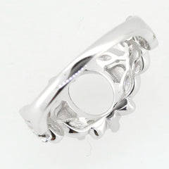 Art Nouveau Style Sterling Silver Semi Mount Ring Setting Round RD 10x10mm Syzjewelry