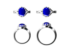 Sterling Silver Semi Mount Ring Setting Oval OV 11X9mm Split Shank Art Nouveau DHJ