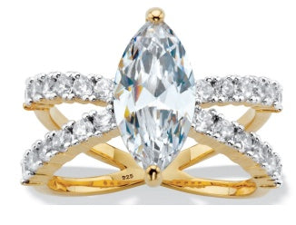 Sterling Silver Semi Mount Ring Setting Marquise MQ 14X7mm Crisscross Engagement Ring Syzjewelry