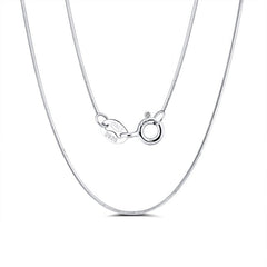 Sterling Silver Snake Chain Necklace 16" 18" 20" 22" 24" 1mm Breadth Syzjewelry