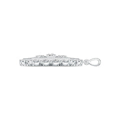 Sterling Silver Semi Mount Pendant Setting Round RD 5x5mm with White Topaz DHJ