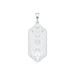Sterling Silver Semi Mount Pendant Setting Round RD 5x5mm with White Topaz DHJ