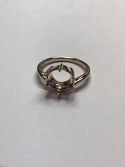 10K Gold Semi Mount Ring Setting Oval OV 10.7mmx8.4mmx6mm Syzjewelry