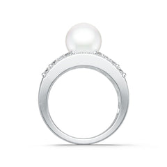 Sterling Silver Semi Mount Ring Setting Round RD 10x10mm Pearl Setting DHJ