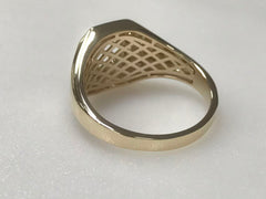 Custom 14K Gold Semi Mount Ring Setting Oval OV 8.2x7.2x4.5mm with Lab Grown Diamond Accents Size 12.25 Syzjewelry