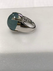 Custom Sterling Silver Semi Mount Ring Setting Oval OV 22x19mm Cabochon Syzjewelry