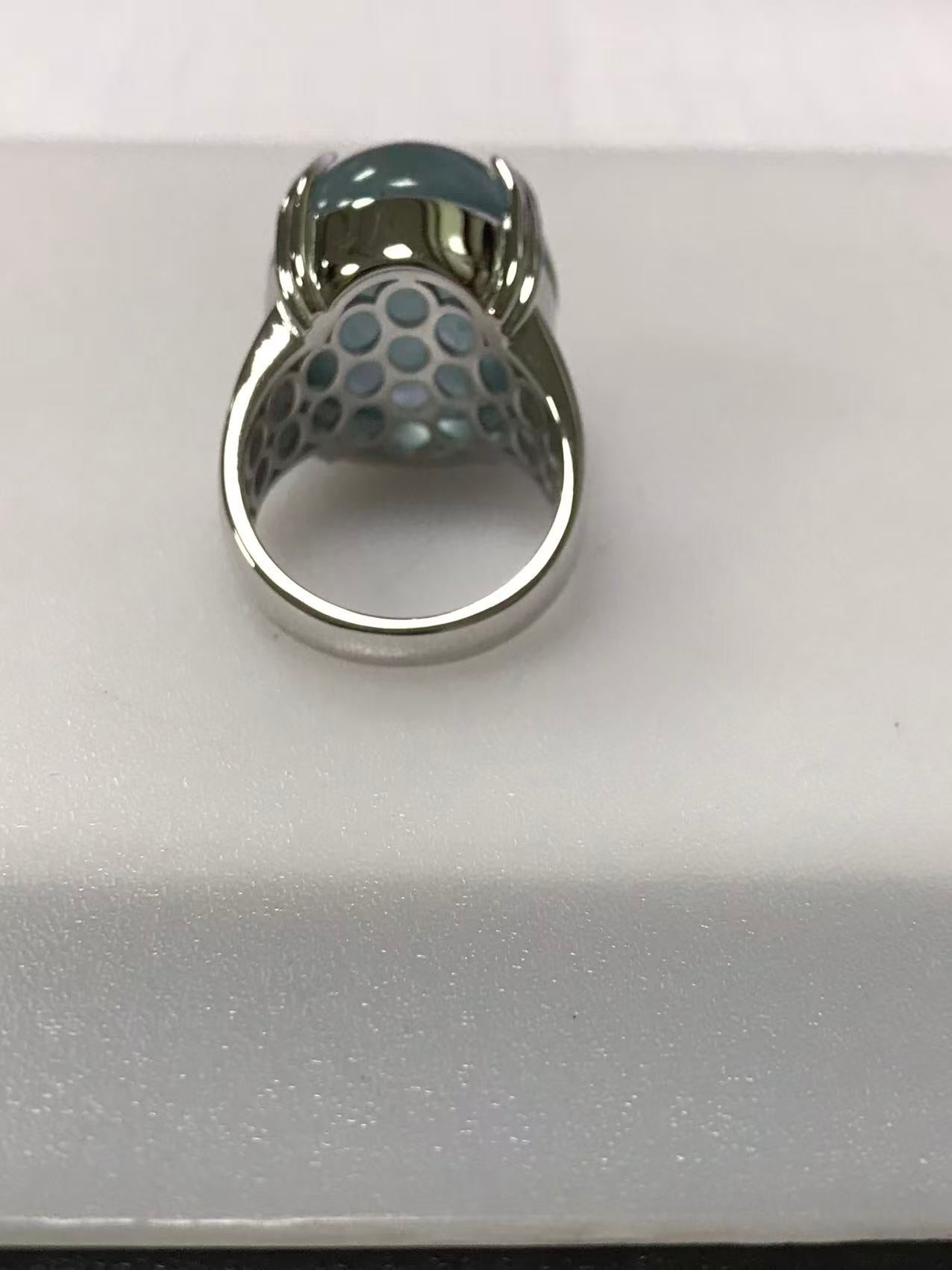 Custom Sterling Silver Semi Mount Ring Setting Oval OV 22x19mm Cabochon Syzjewelry