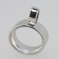Sterling Silver Semi Mount Pendant Setting Oval OV12x10mm Bezel Set Syzjewelry