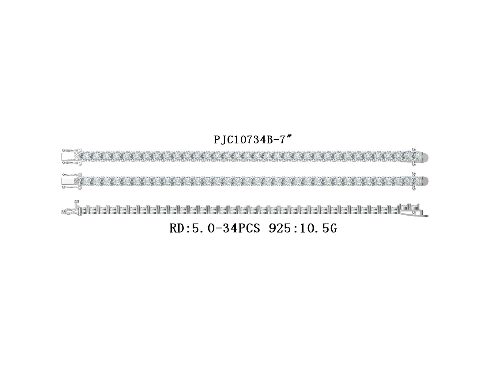 Sterling Silver Bracelet 5X5mm - Syzjewelry
