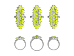 Sterling Silver Semi Mount Ring Setting Pear PE 6X4mm Cocktail Ring - Syzjewelry