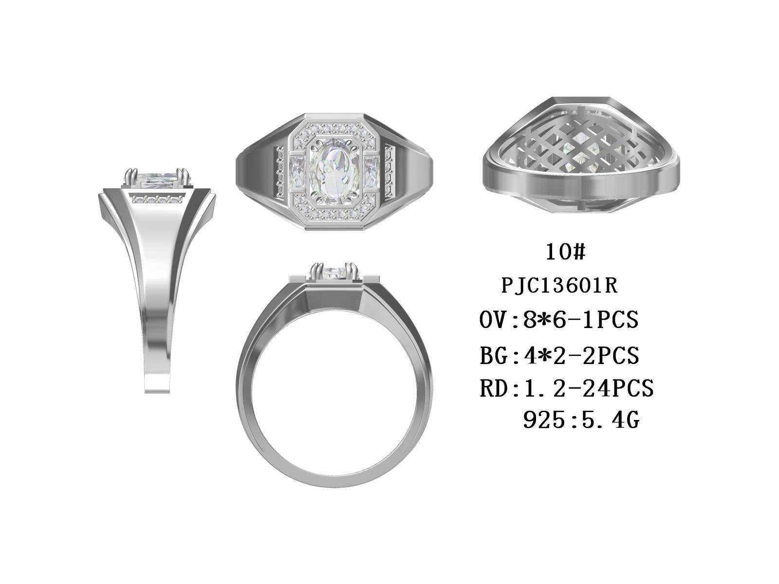 Men's Sterling Silver Semi Mount Ring Setting Oval OV 8x6mm Halo - Syzjewelry