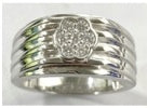 Sterling Silver Men's Diamond Accent Ring